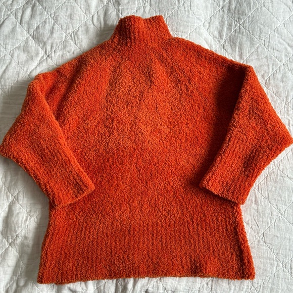 Land of Distraction Willie Oversized Sweater in Orange Cowl Turtleneck Large - Picture 3 of 11